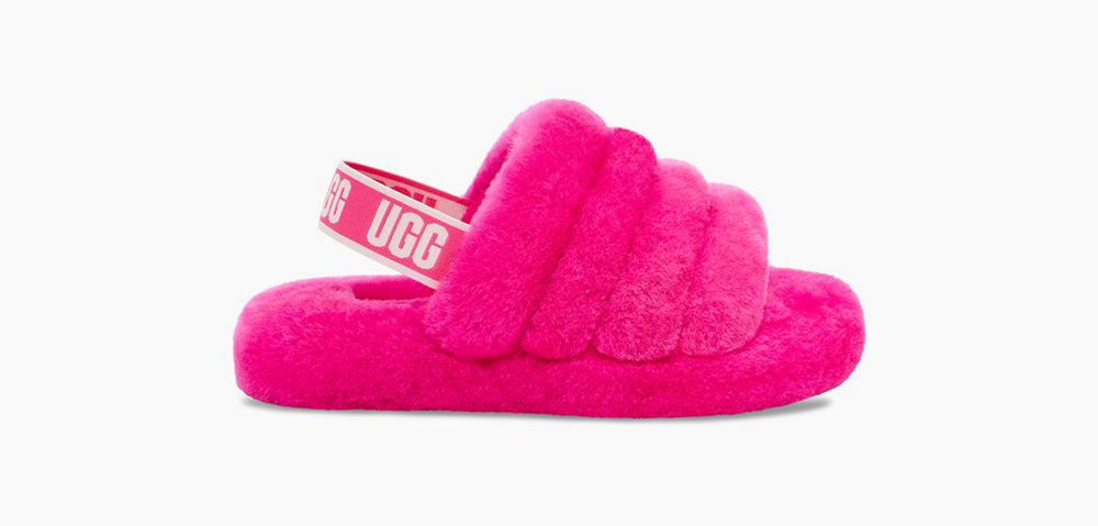 Ugg Fluff Yeah - Kids Slides - Rose - NZ (5409KZIAH)